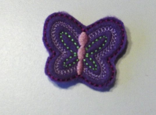 Purple Butterfly clippie set