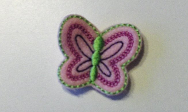 Light pink butterfly felt clippies set