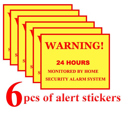 Alert Stickers 6 pcs Wireless Home Security Alarm System House Alarm
