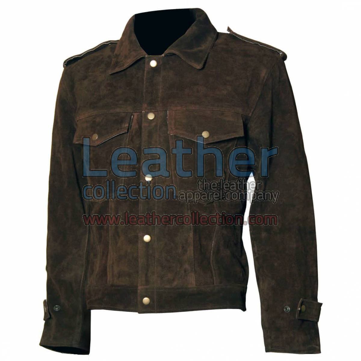 Beatles John Lennon Rubber Soul Brown Suede Leather Jacket