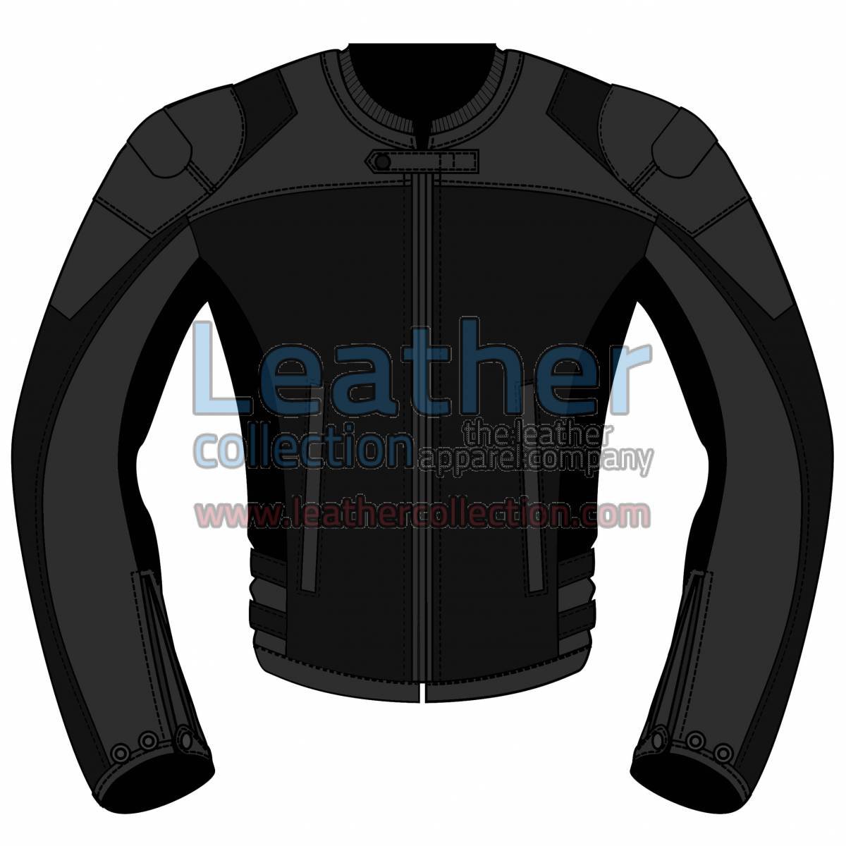 Bi Color Motorbike Leather Jacket For Women