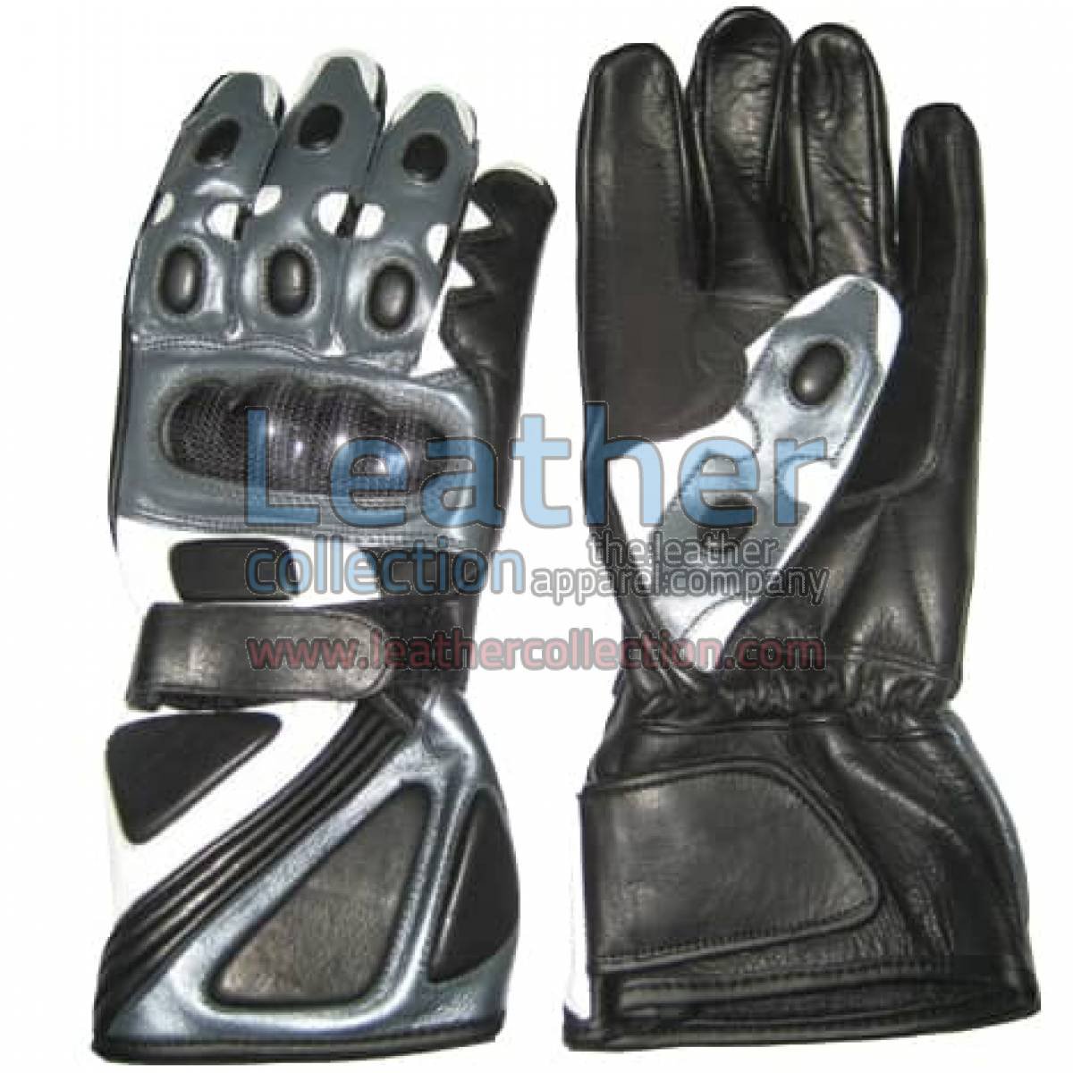 Bravo Grey Motorbike Race Gloves