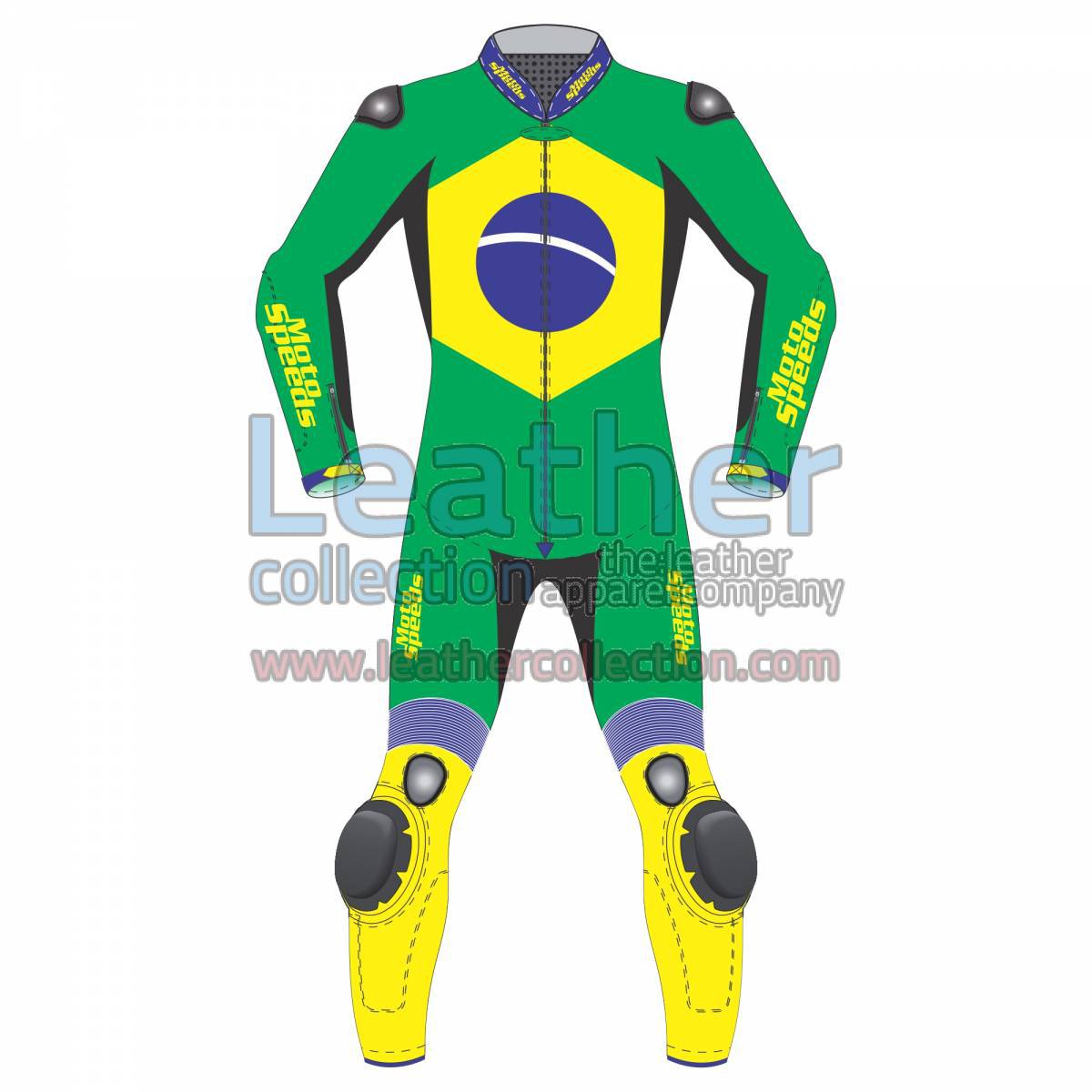 Brazil Flag Moto Race Suit