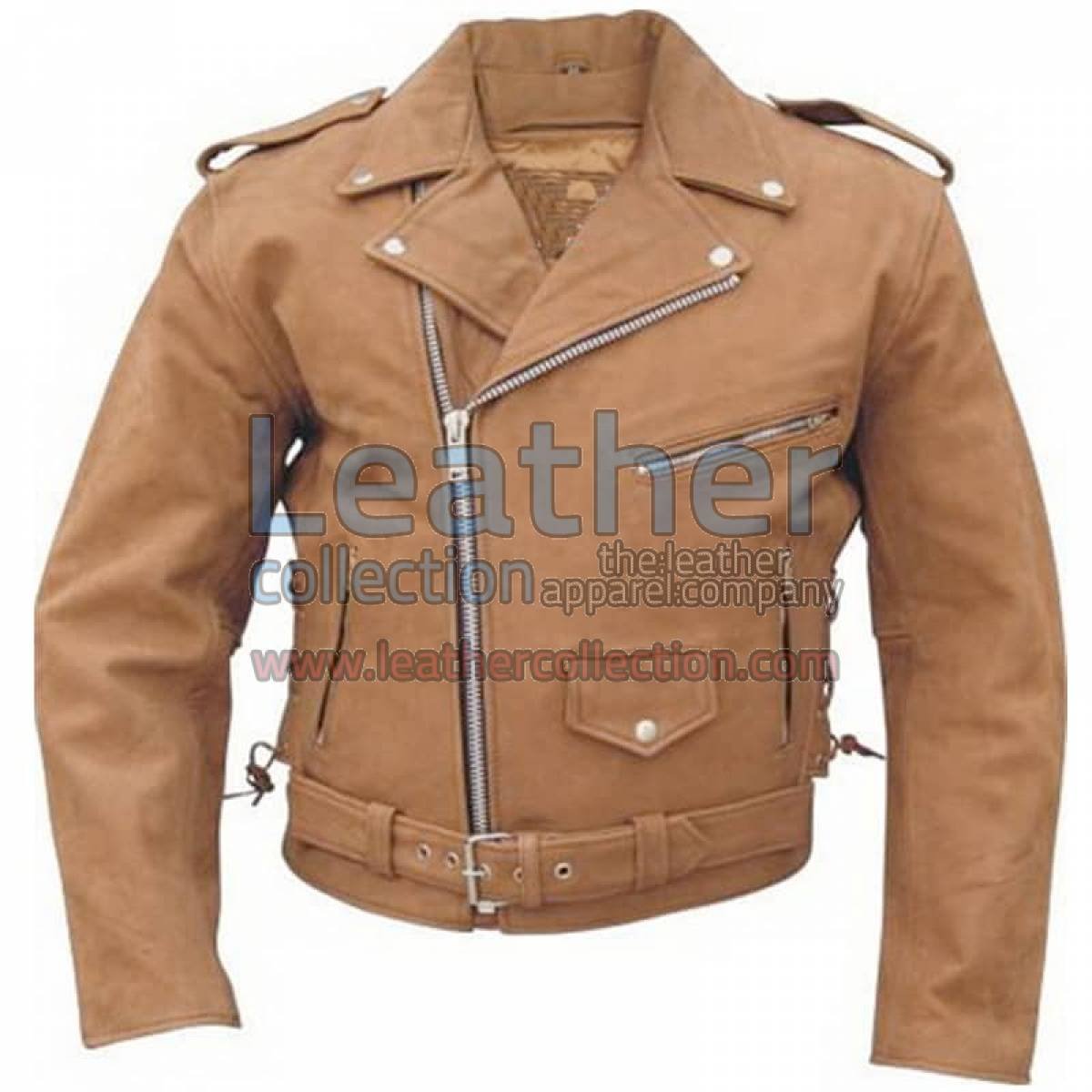 Brown Leather Motorcycle Jacket