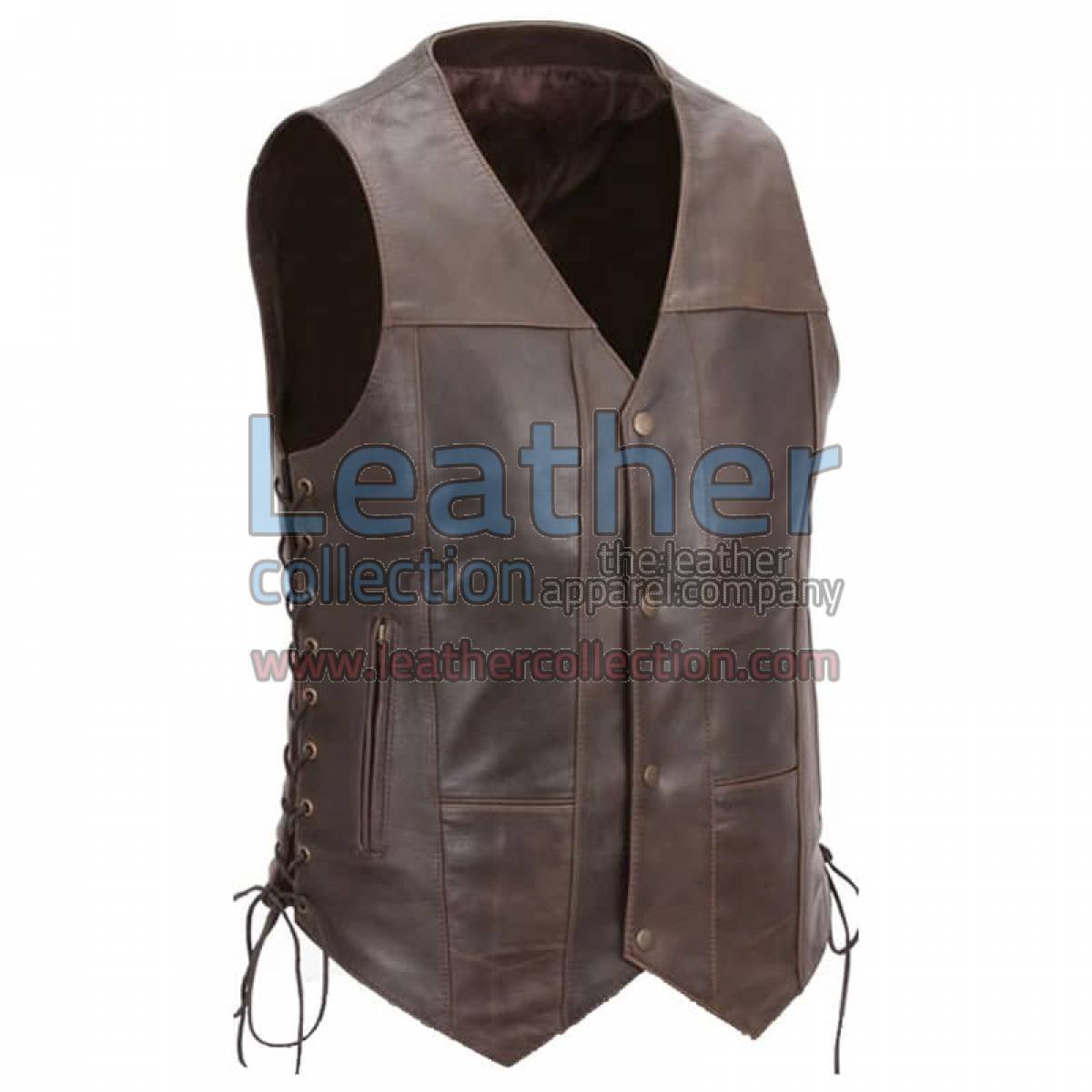 Brown Premium Leather Motorcycle Vest