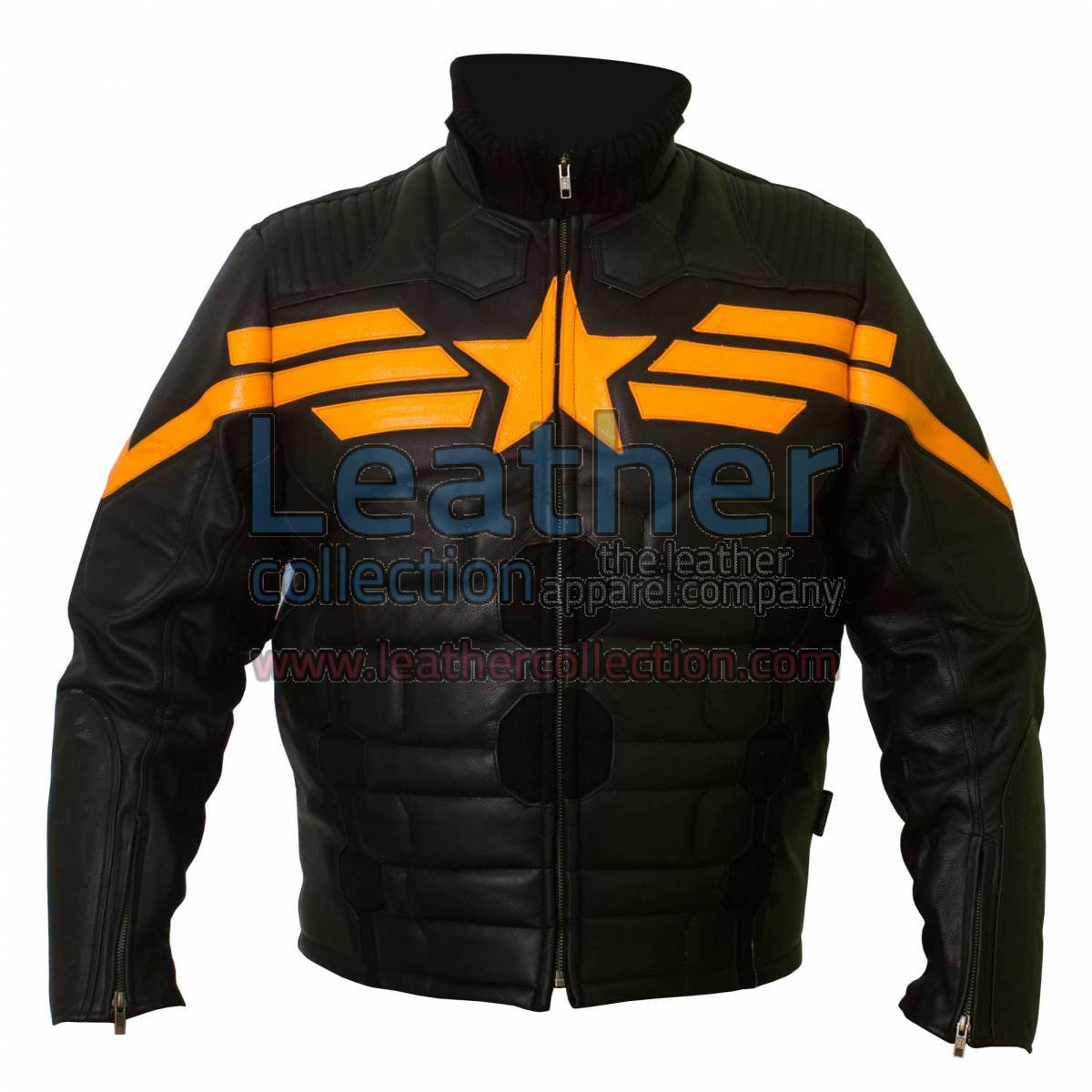 Captain America Black Biker Leather Jacket