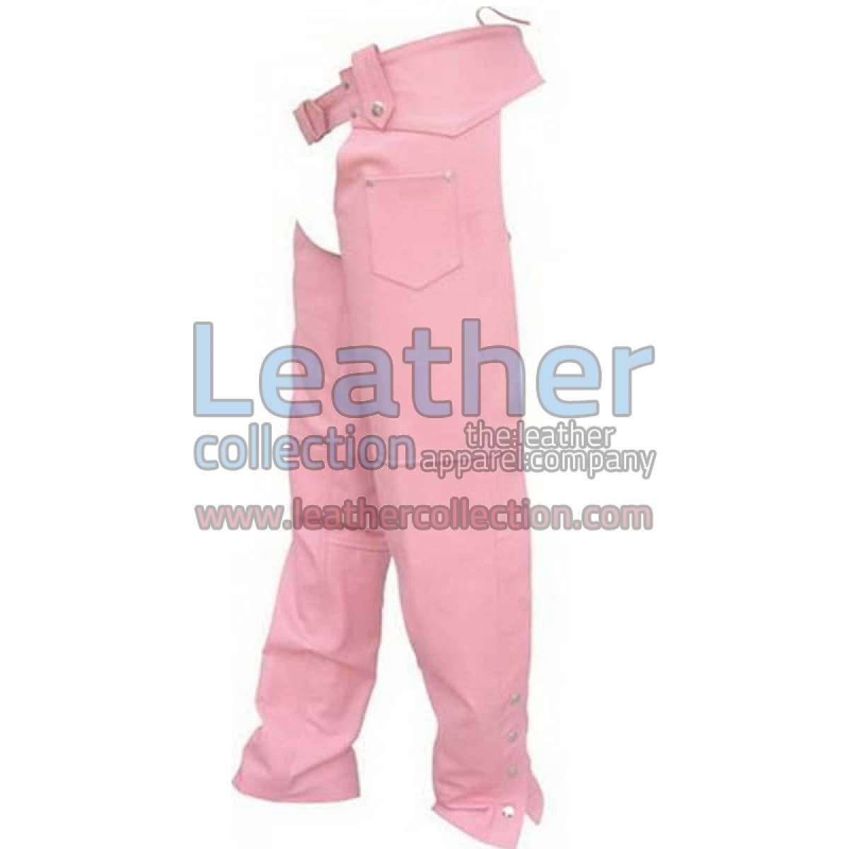 Ladies Pink Leather Chaps
