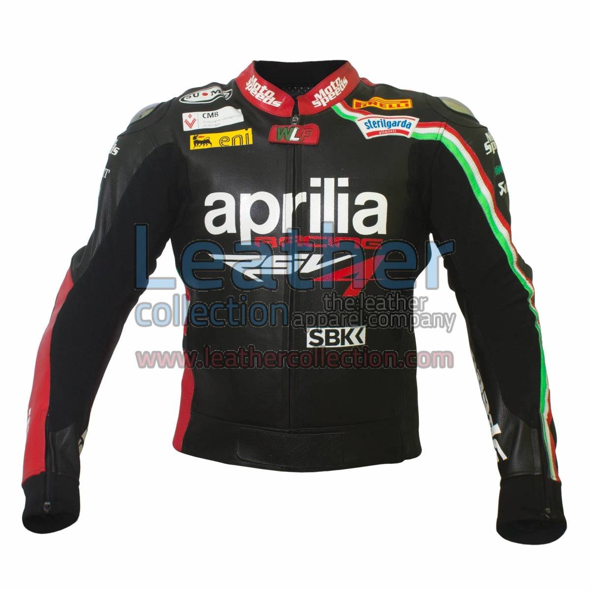 Max Biaggi Aprilia Motorbike Leather Jacket
