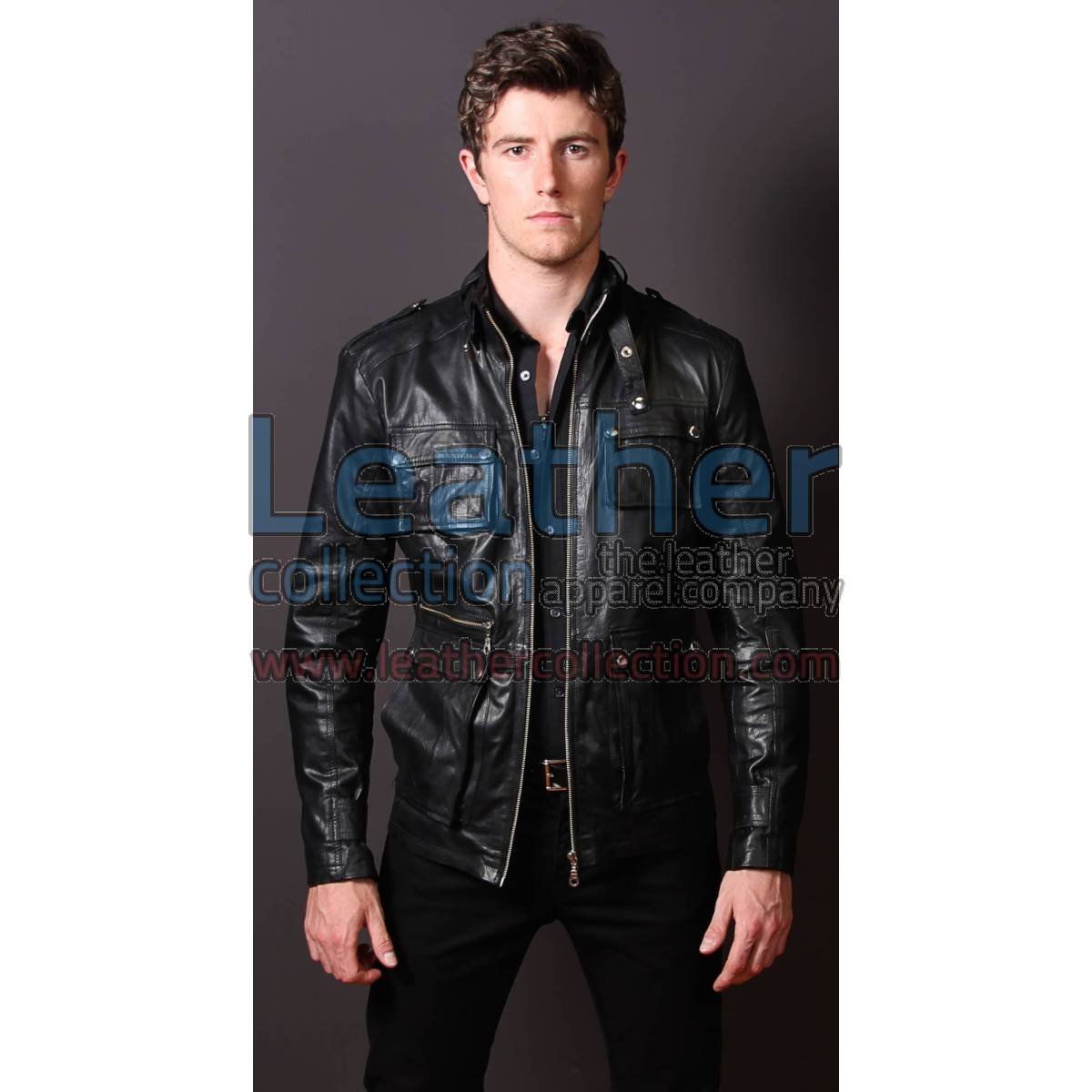 Men Leather Fashion Rockwell Jacket