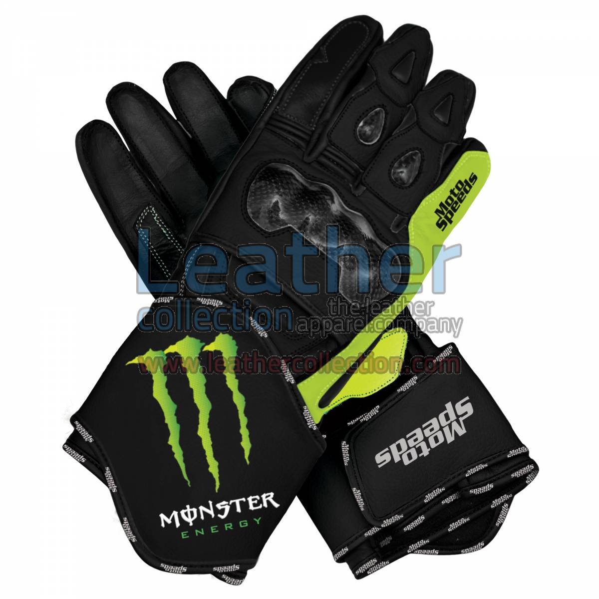Monster Motorbike Race Leather Gloves