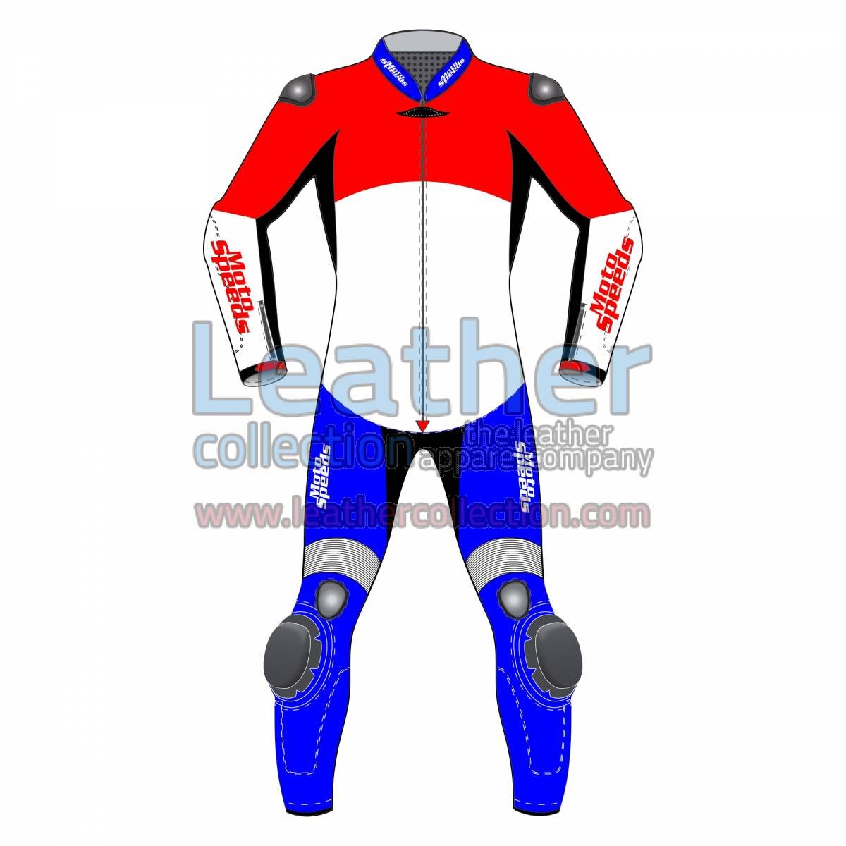 Netherlands Rounded Flag Leather Moto Suit