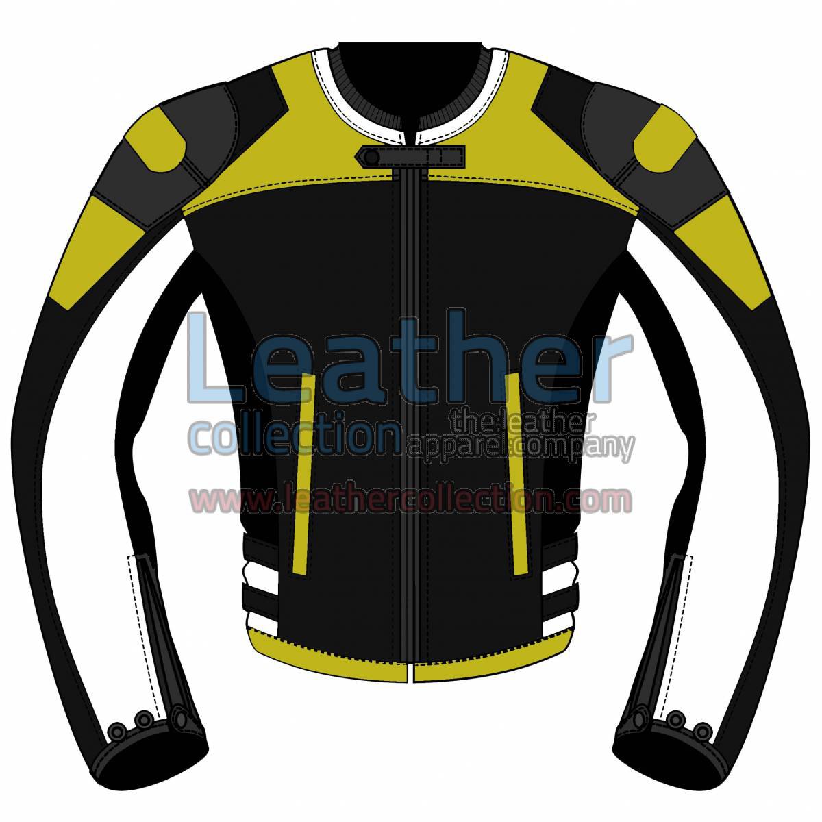 Quad Color Motorbike Leather Jacket For Women