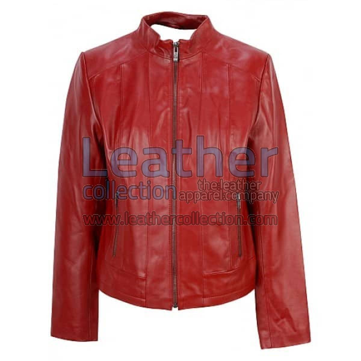 Red Fashion Jacket Of Leather