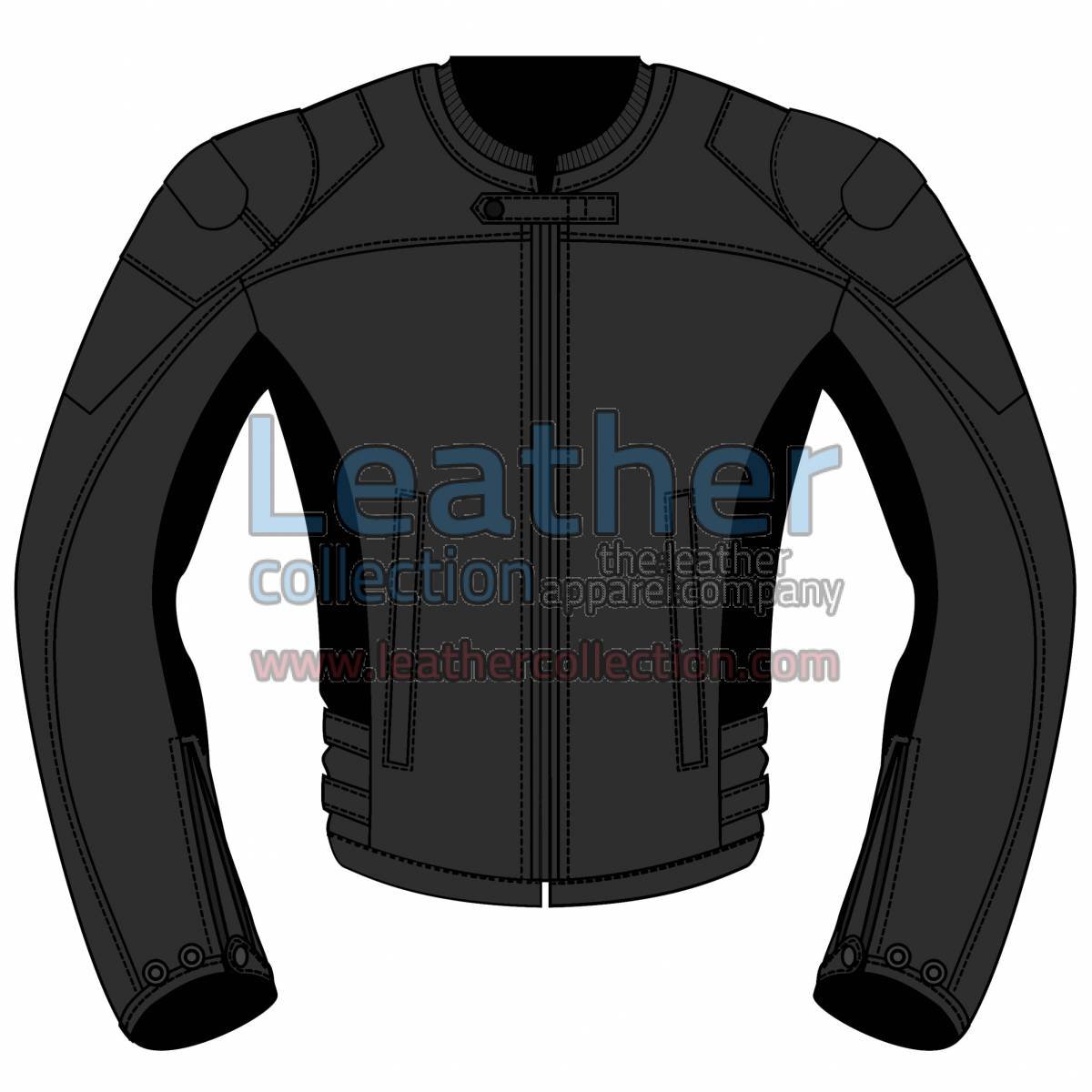 Uni Color Motorbike Leather Jacket For Women