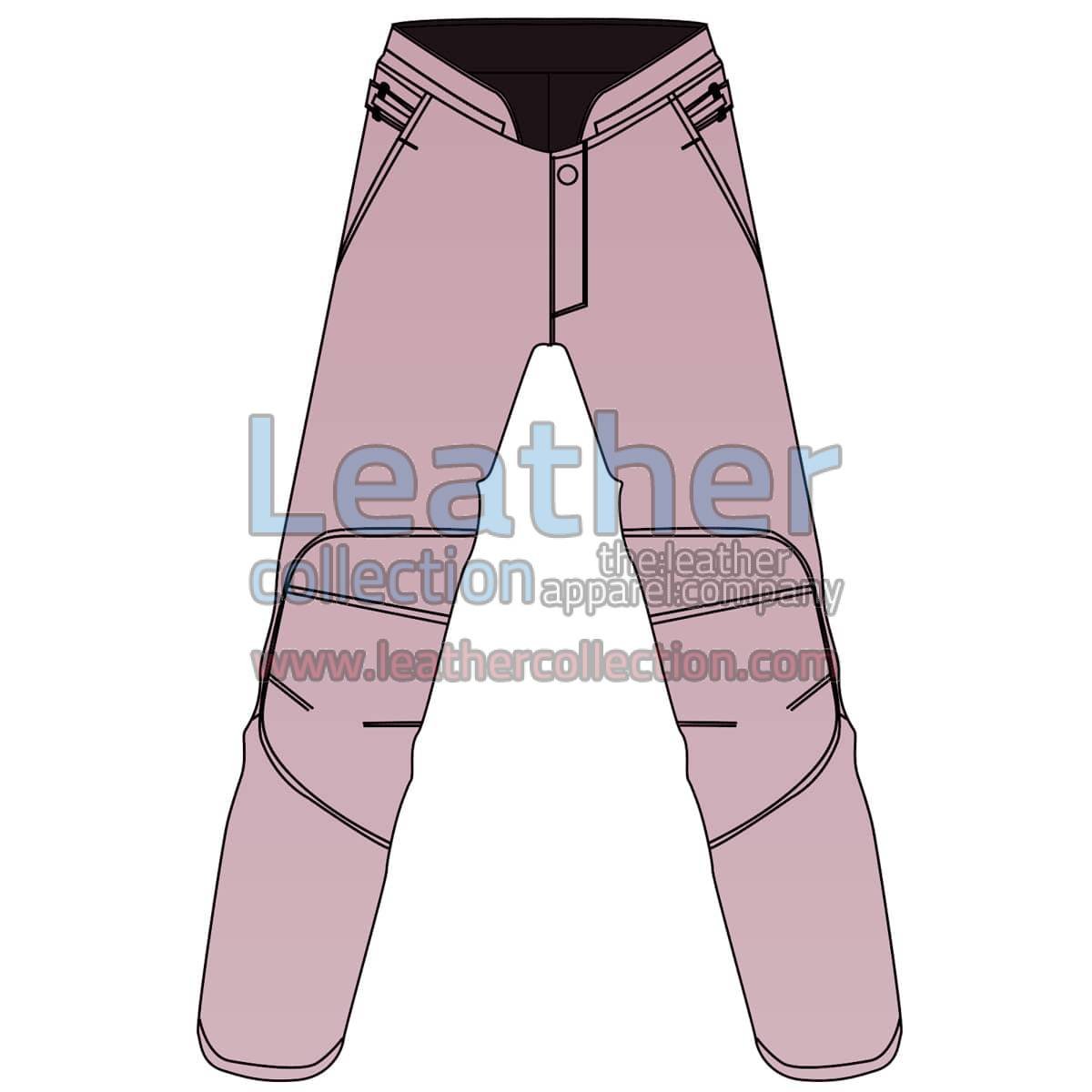 Uni Color Motorbike Leather Pant For Women