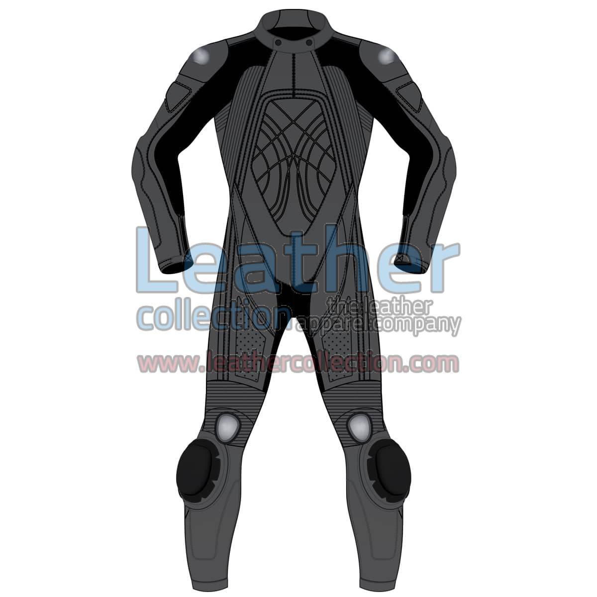 Uni Color One-Piece Motorbike Leather Suit for Men