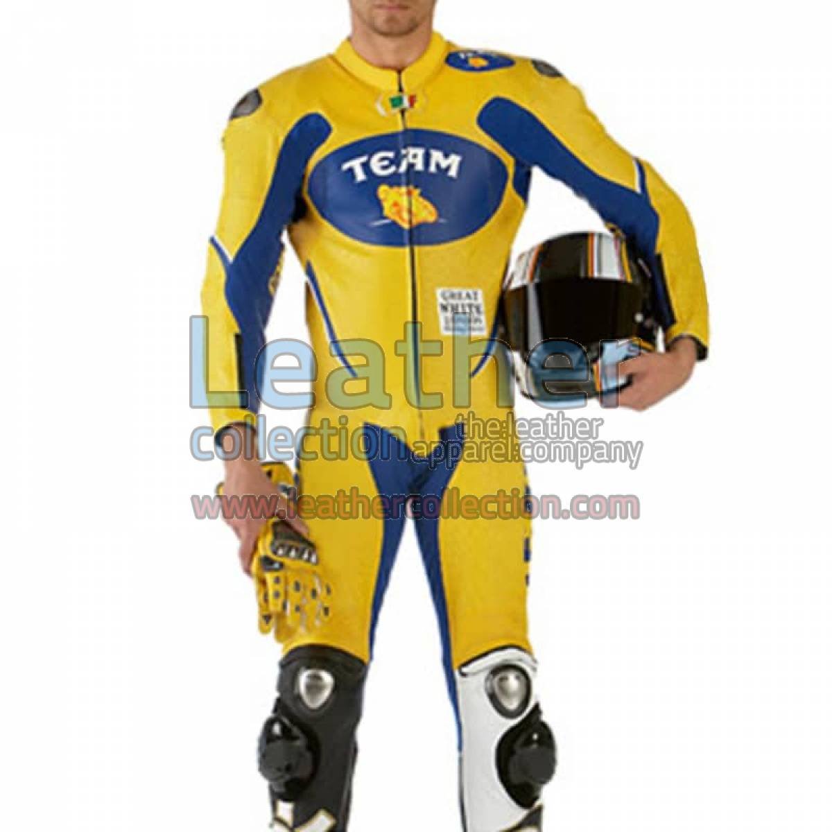 VR46 Team Motorcycle Racing Leather Suit