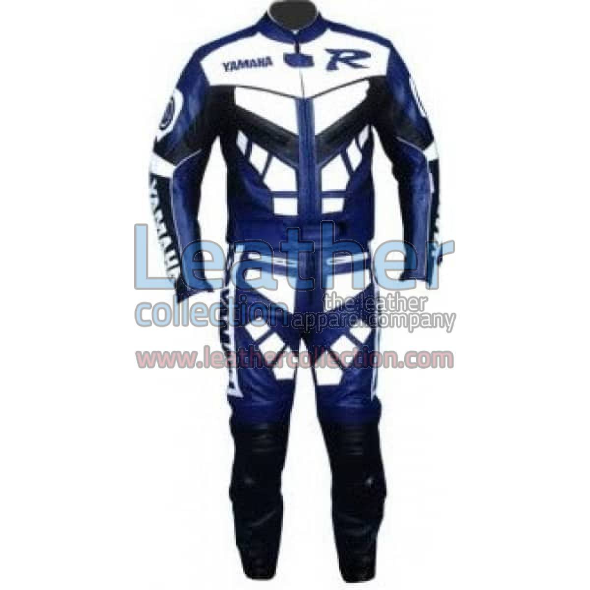 Yamaha R Racing Leather Suit Blue