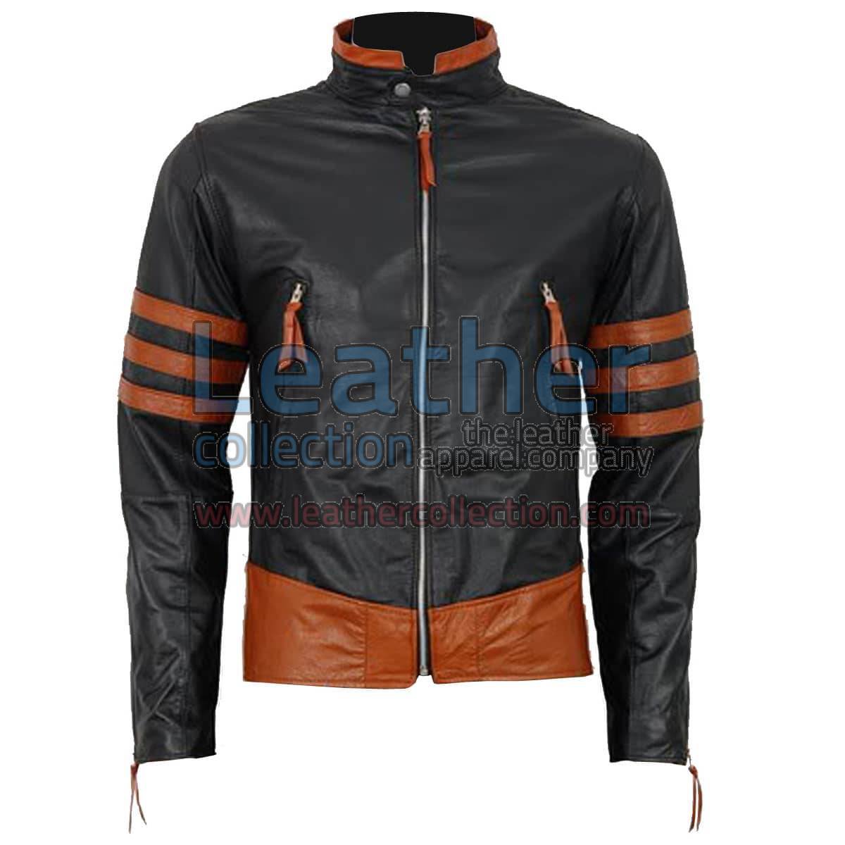 X-MEN Wolverine Origins Biker Style Black Leather Jacket