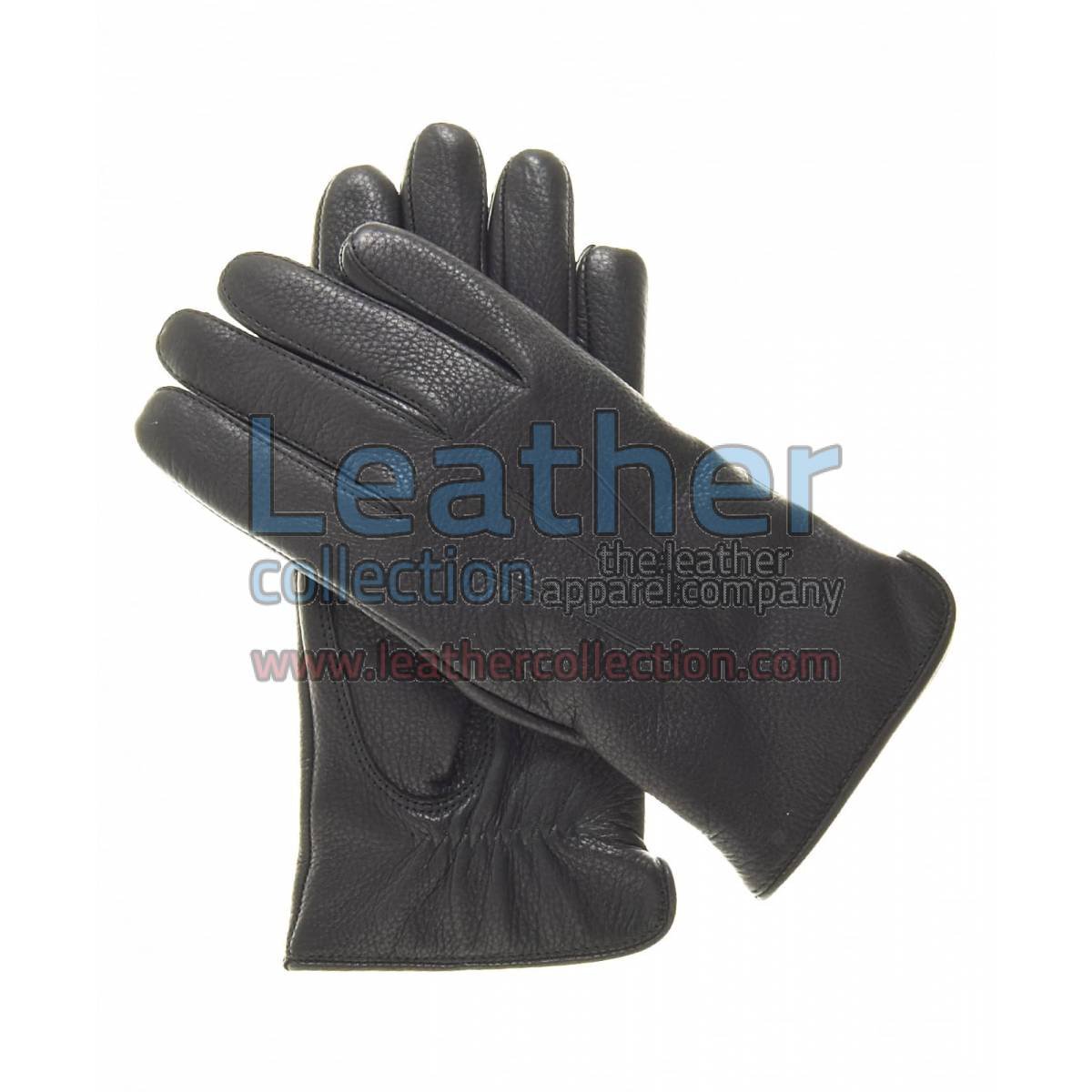 Women Winter Gloves Black with Wool Lining