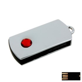 Fashionable Steering Silver Rectangle Jewelry USB Flash Drive(8GB)