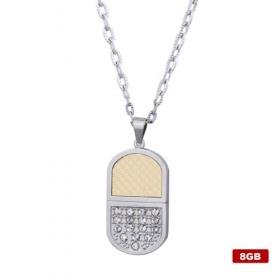 Stainless Steel USB2.0 Flash Drive Keychain (8GB)