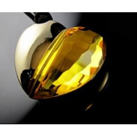 Crystal Heart Yellow USB Drive 8G
