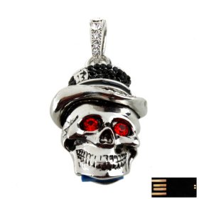 Skeleton Skull with Hat Jewelry USB Flash Drive(8GB)