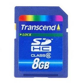 Transcend (8GB) SDHC SD Card (Class 6 High Speed)