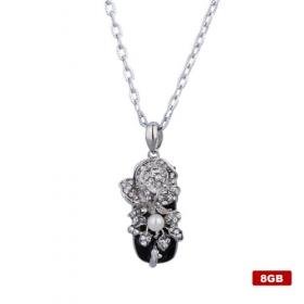 Flower with pearl shaped USB2.0 Flash Drive Necklace (8GB)