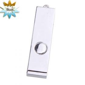 Metallic Mini USB 2.0 Jump/Flash Drive Keychain (8GB)