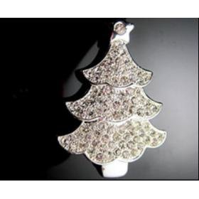 Christmas Tree-Silver USB Drive (8G)