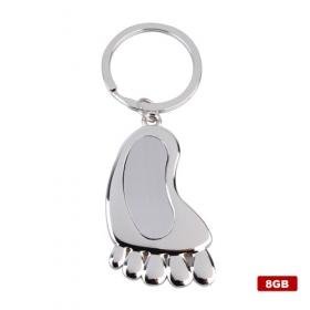 Stainless Steel Sole USB2.0 Flash Drive Keychain (8GB)
