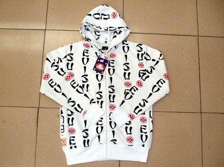Evisu Black, white, and red hoodie