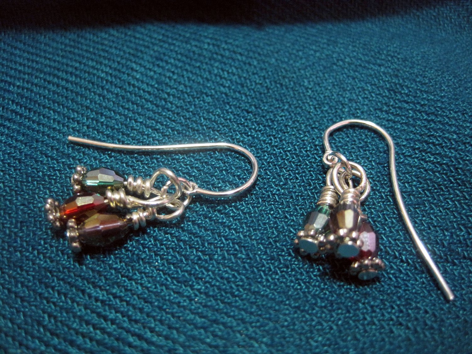 3 Colour Swarovki Crystals on French Ear Hook