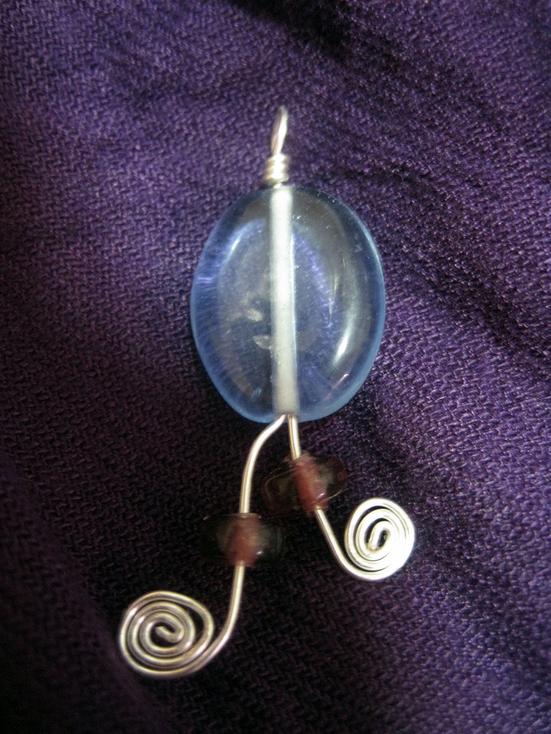 Blue Glass Swirl Pendant
