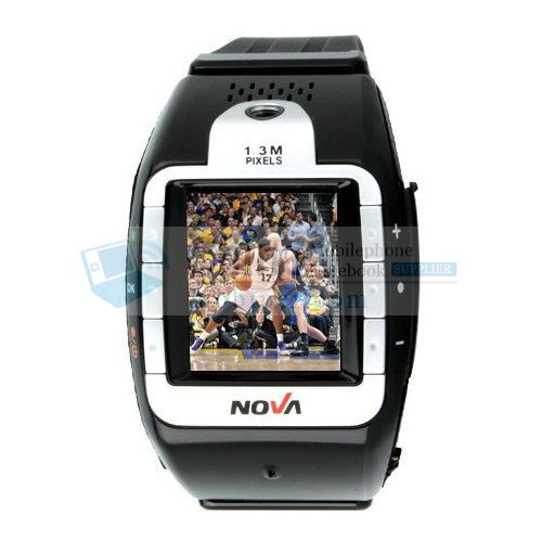 N800 Tri Band Bluetooth Touch Screen Watch Cell Phone Black and Silver