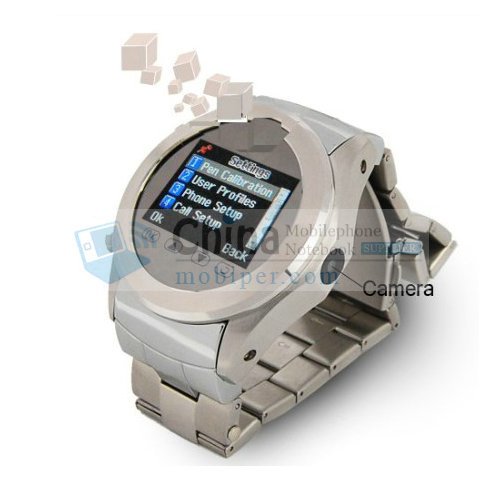 W360 Single Card Metal Cover Quad Band FM Radio Bluetooth Watch Phone