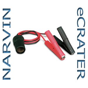 Roadpro 12V Battery Clip-On and Cigarette Lighter Adapter