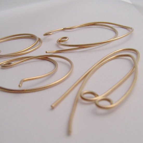 handcrafted brass earwires sample pack of four pairs