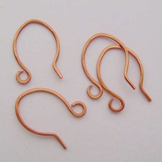 handcrafted copper earwires 10 pairs