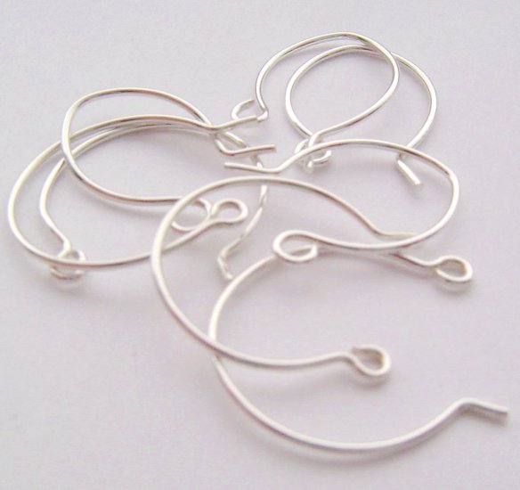 handcrafted sterling silver earwires - tiny hoops and hooks 10 pair bulk pack