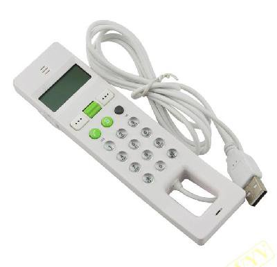 USB LCD Internet VoIP Skype Phone PC Handset Telephone White