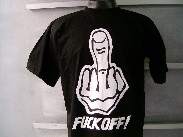 FUCK OFF T SHIRT BLACK L