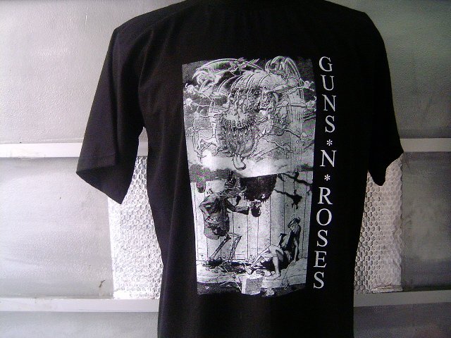GUNS N ROSES T SHIRT BLACK L