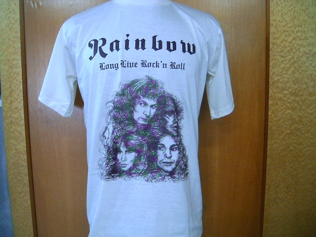 RAINBOW long live rock and roll T SHIRT BEIGE L