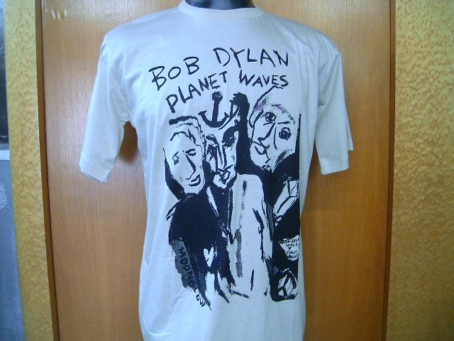 BOB DYLAN planet waves T SHIRT BEIGE L