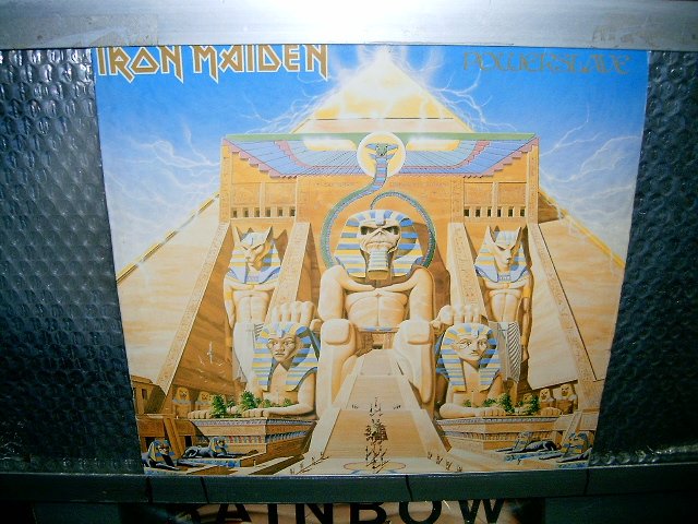 IRON MAIDEN powerslave LP 1984 HEAVY METAL