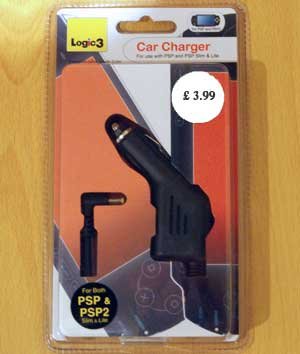 Logic 3 Car Charger for PSP / PSP Slim & Lite