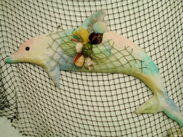 Dolphin wall plaque (multi color/light)